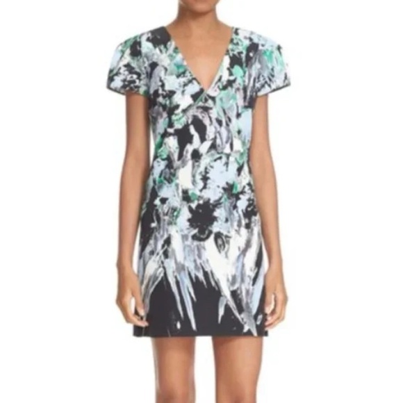 Milly Chloe Floral Short Sleeve Dress - Picture 1 of 9